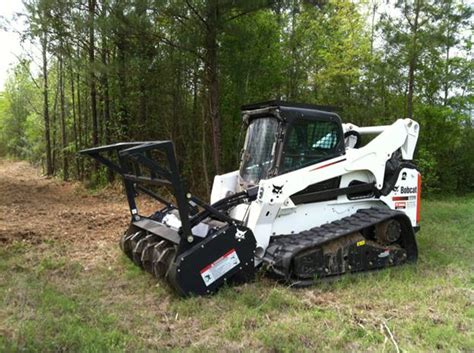 bobcat skid steer clearing land|heavy duty land clearing equipment.